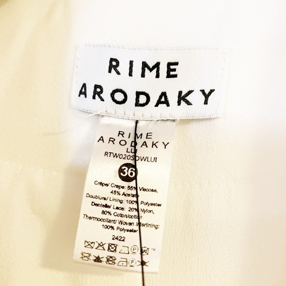 New Rime Arodaky Lui Lace-Trimmed Crepe Mini Dress - Picture 10 of 10